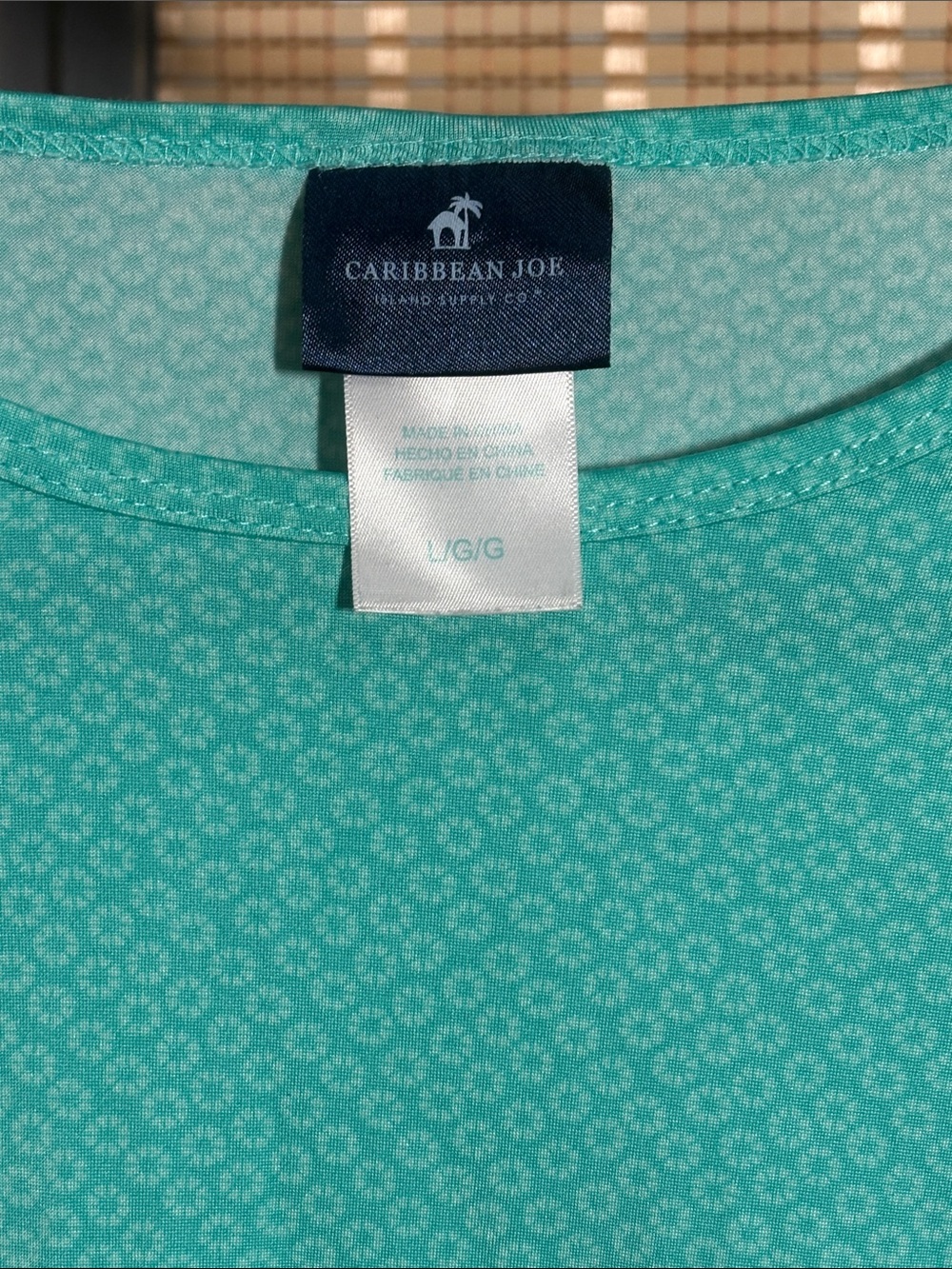 Caribbean Joe Teal Long-Sleeve Drawstring Top - Picture 2 of 4